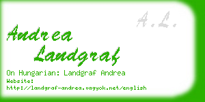 andrea landgraf business card